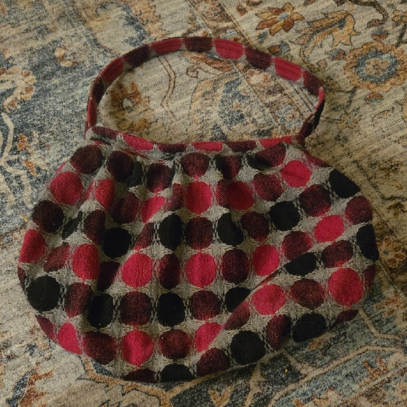 Stylish Pink and Black Polka Dot Women's Bag - Picture 1 of 1